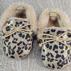 Stepping Stones Baby Leopard Faux Fur Slippers 3/6 months